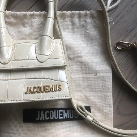 Jacquemus LE CHIQUITO in White Croc Embossed - Picture 4 of 4